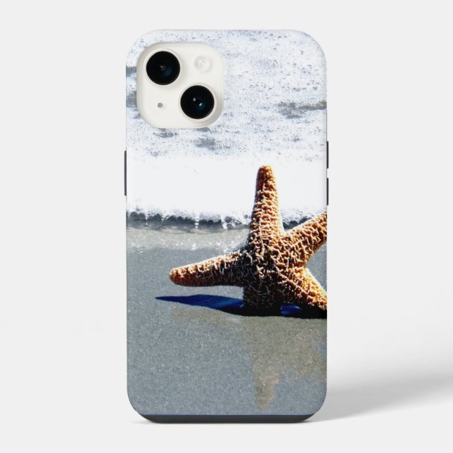 Single Starfish Washed Ashore Jigsaw Puzzle iPhone Case (Back)