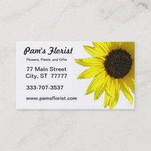 Single Sunflower Bloom Business Card