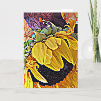 Single Sunflower Card