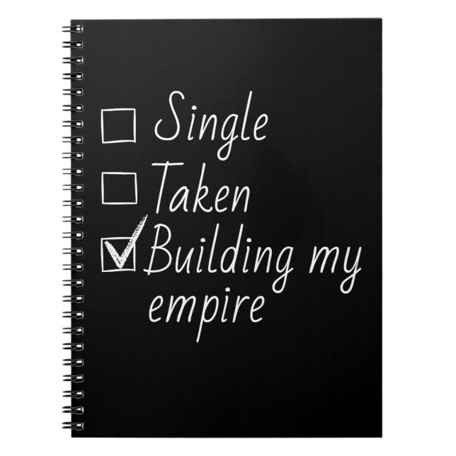 Single Taken Checklist Style Motivational Quote  N Notebook (Front)