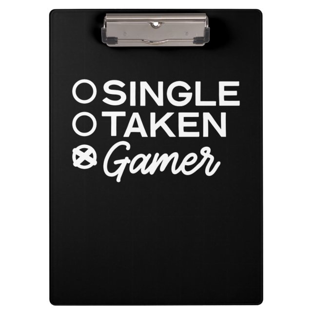 Single Taken Gamer Clipboard (Front)