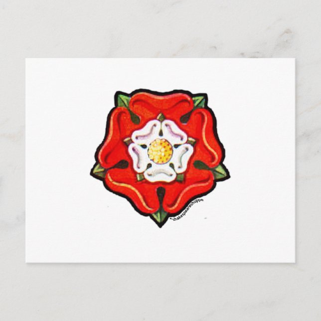 Single Tudor Rose Postcard (Front)