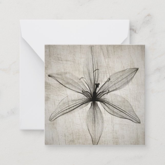 Single Vintage X-Ray Flower Card (Front)