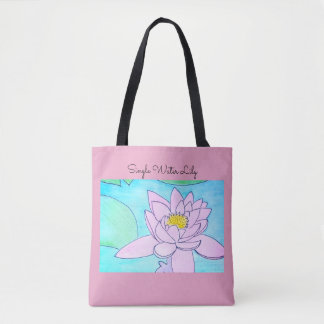 Single Water Lily  Tote Bag
