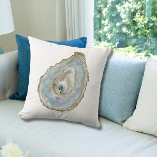 Single Watercolor Oyster Cushion