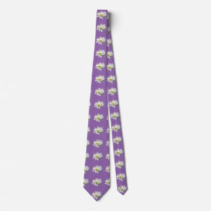 Single White Daisy Tie