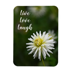 Single White Flower Motivational Magnet
