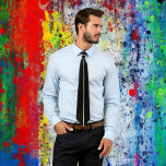 Single White Stripe on Black Tie<br><div class="desc">This tie features a single white stripe on black.</div>