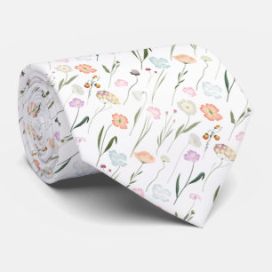 Single Wildflowers Floating On Stems Tie