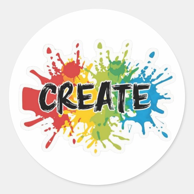 single word create sticker (Front)
