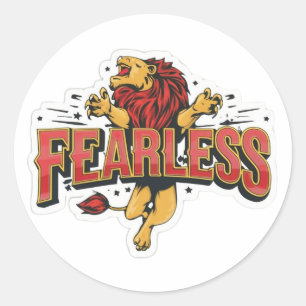 Single word fearless sticker