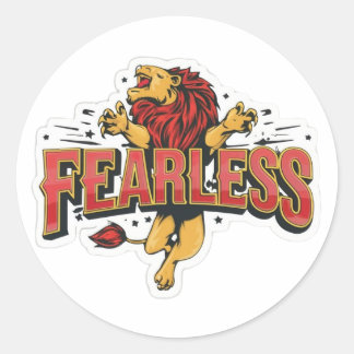 Single word fearless sticker