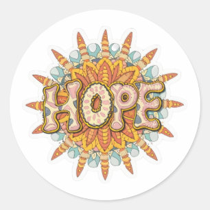 single word hope sticker
