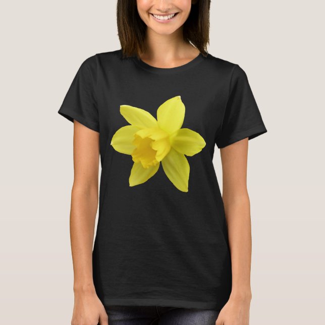 Single Yellow Daffodil Bloom T-Shirt (Front)