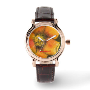 Single yellow wild rose bloom from a watercolor watch