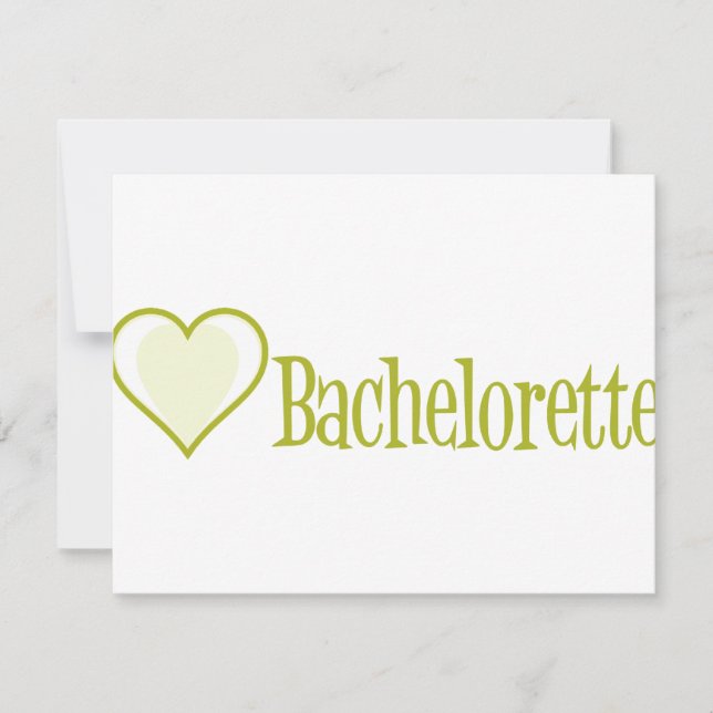 SingleHeart-Bachelorette-Ylw Invitation (Front)