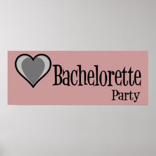 SingleHeart-BacheloretteParty-Blk Poster