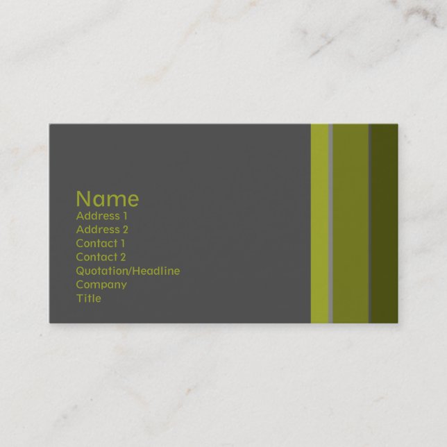Singles •  No. 0011 Business Card (Front)