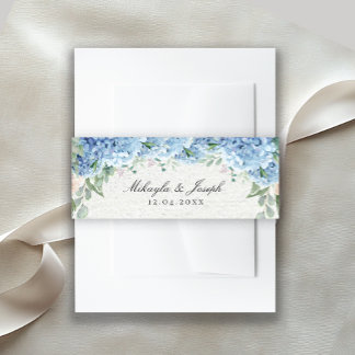 SINI Blue Hydrangea Invitation Belly Band