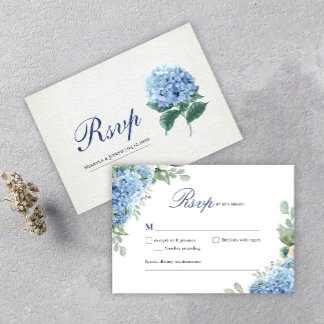 SINI Blue Hydrangea Response Card