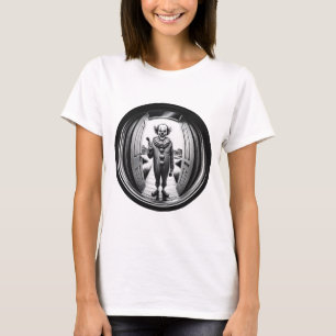 Sinister Clown at Your Door   Fisheye T-Shirt