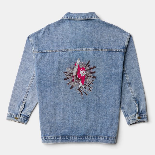 Sinister Clown – Friday the 13th Horror Design Denim Jacket (Back)