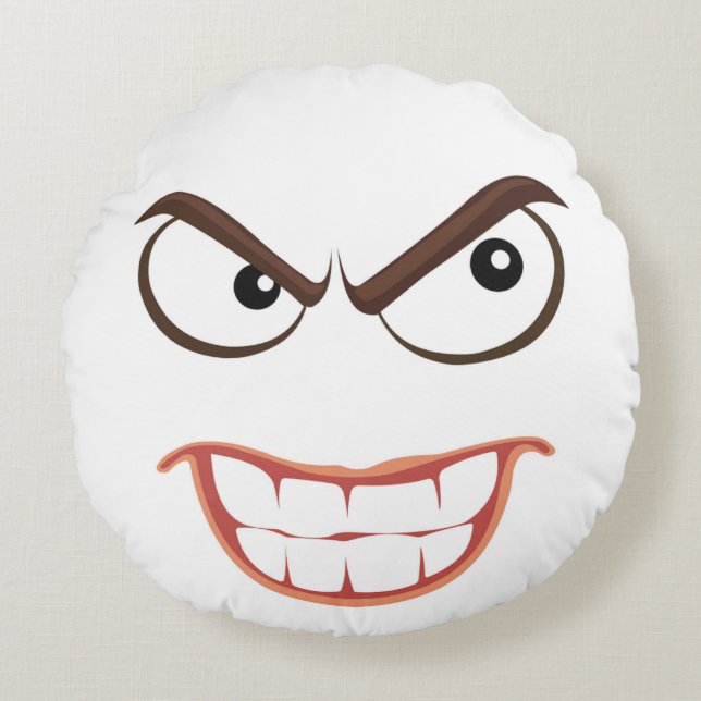 SINISTER FACE ROUND CUSHION (Front)