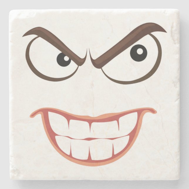 SINISTER FACE STONE COASTER (Front)