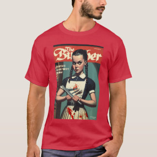 Sinister Girl Holding Knife 1960s Horror Comic Boo T-Shirt
