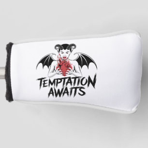 Sinister Gothic Demon Design - Temptation Awaits Golf Head Cover