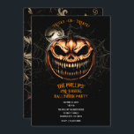 Sinister Jack-O-Lantern Pumpkin Halloween Party Invitation<br><div class="desc">Customise for any event</div>