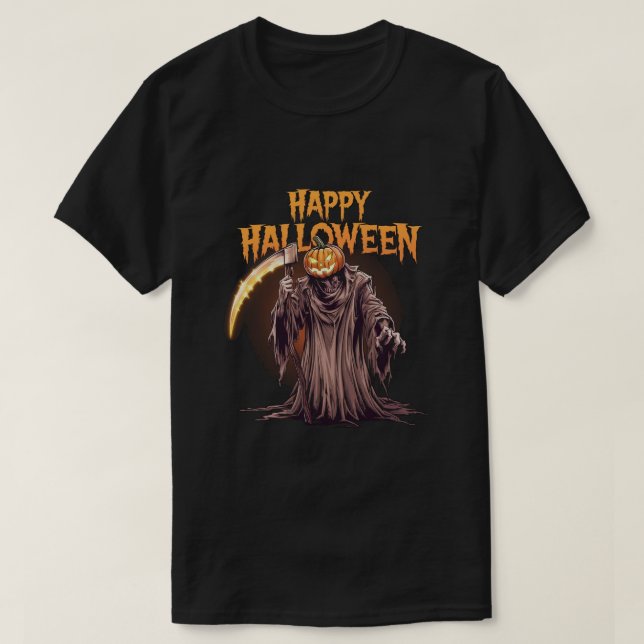 Sinister Pumpkin: Halloween T-Shirt (Design Front)