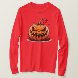 Sinister Pumpkin Halloween T-Shirt – Creepy Jack-O