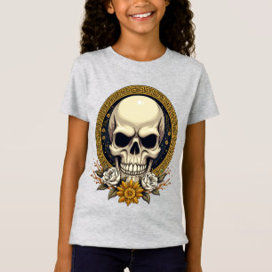 Sinister Skull: A Haunting Fusion T-Shirt