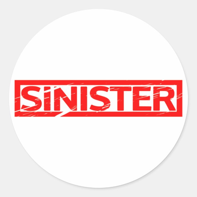 Sinister Stamp Classic Round Sticker (Front)