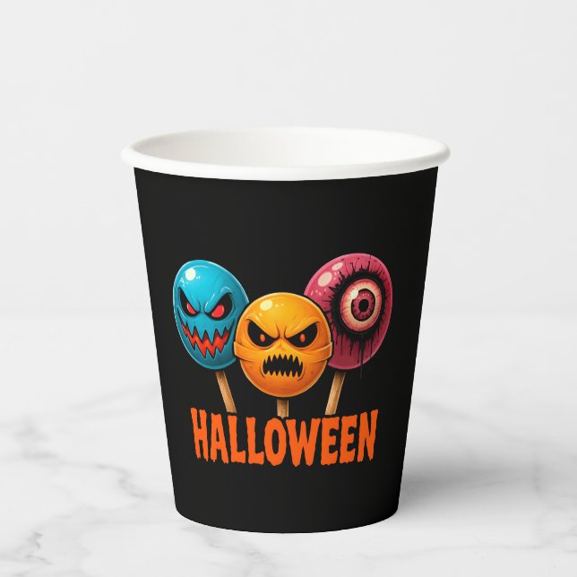 Sinister Sweets Halloween Paper Cups (Front)