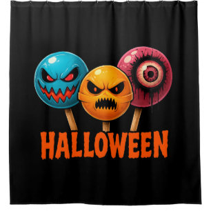 Sinister Sweets Halloween Shower Curtain