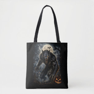 Sinister Werewolf Halloween – Dark Horror Creature Tote Bag