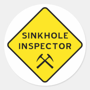 Sinkhole Inspector Sticker