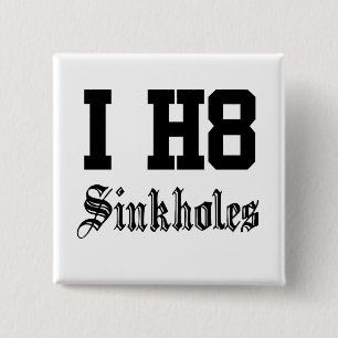 sinkholes 15 cm square badge