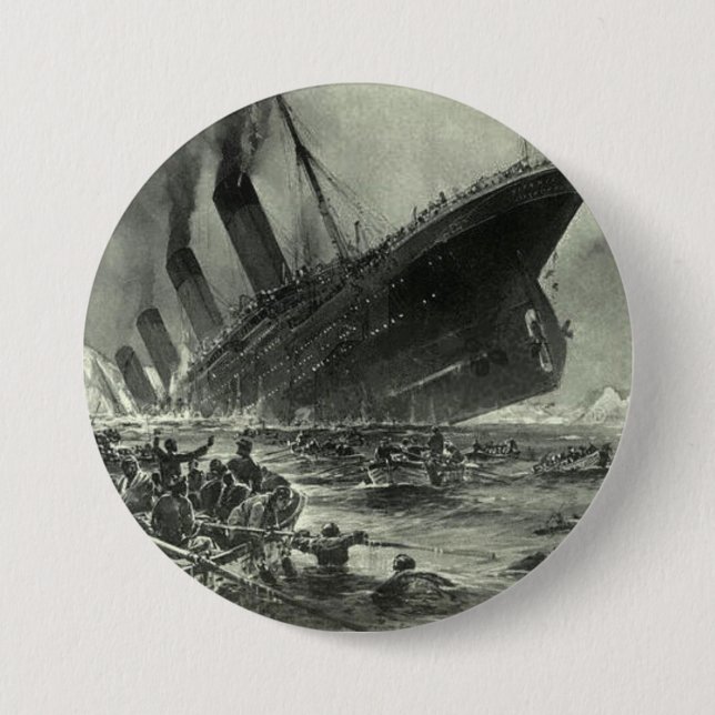 Sinking RMS Titanic 7.5 Cm Round Badge (Front)