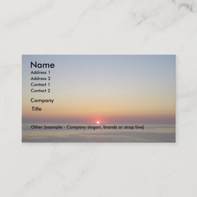 Sinking Sun Business Card (Front)