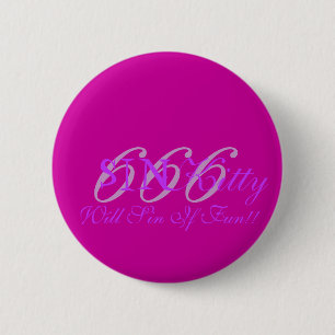 SINKitty, Will Sin If Fun!! 6 Cm Round Badge