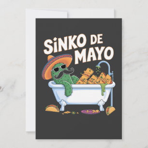 Sinko de Mayo Cinco De Mayo Cactus Funny  Announcement