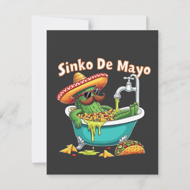 Sinko de Mayo"Funny Cinco de Mayo Cactus  Card (Front)