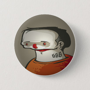 sinner 6 cm round badge
