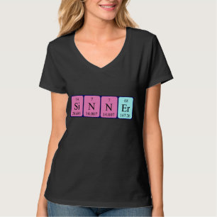 Sinner periodic table word shirt