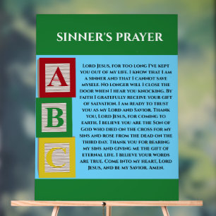 SINNERS PRAYER ACRYLIC SIGN