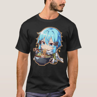 Sinon Sword Art Online Anime Sniper Girl Ramen Bit T-Shirt