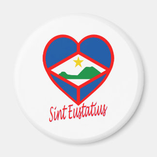 Sint Eustatius Flag Heart Magnet